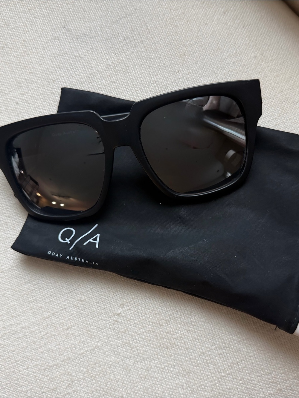 Quay Australia Womens Black Sunglasses